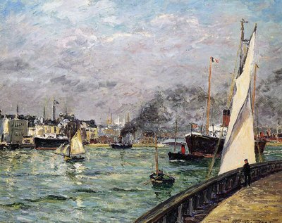 The Port of Le Havre, Normandy, 1905 by Maxime Emile Louis Maufra
